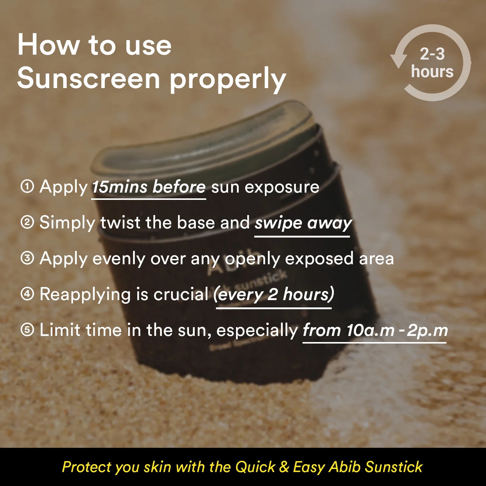 Abib Quick Sunstick Protection Bar SPF50+ PA++++ 22G