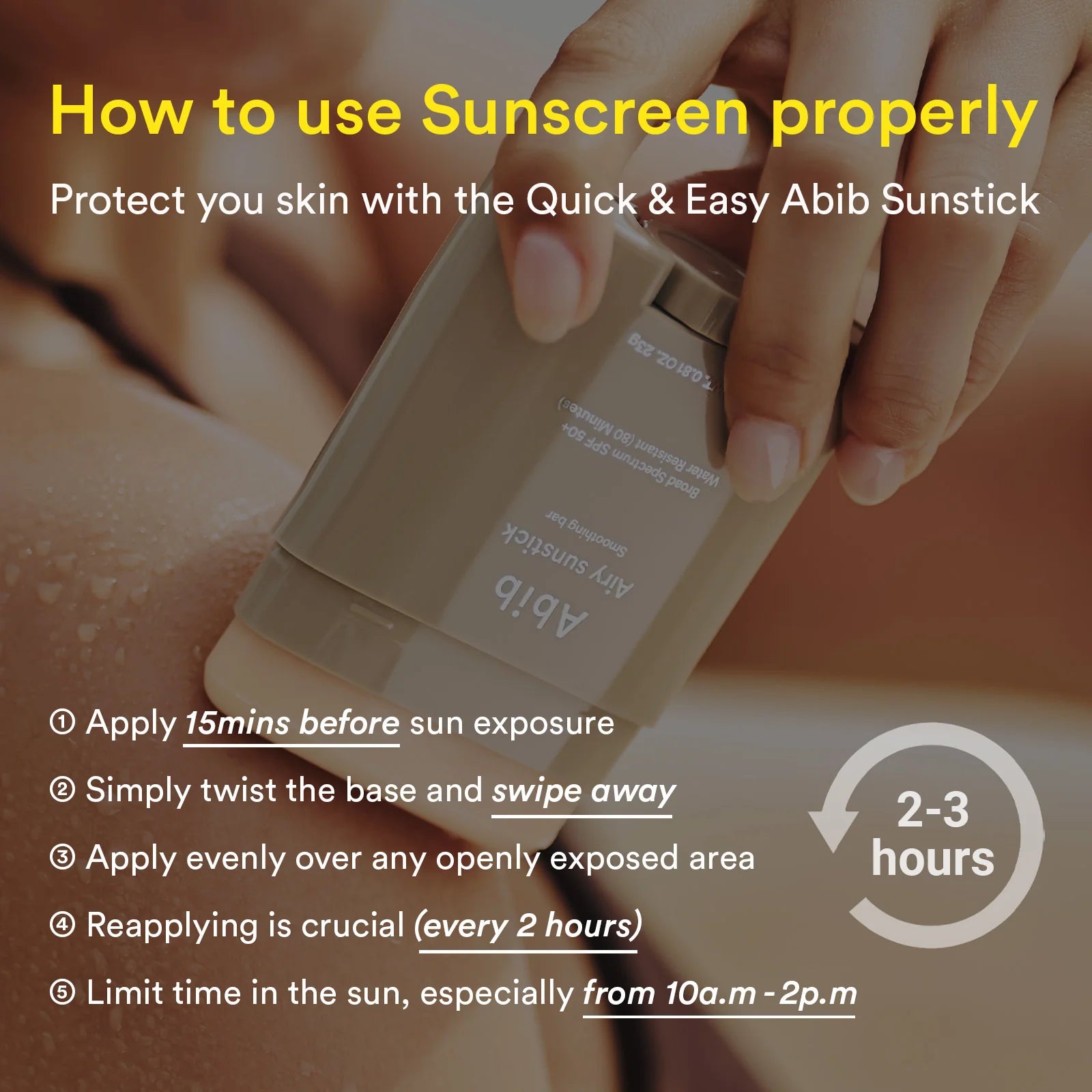 Abib Airy Sunstick Smoothing Bar SPF50+ PA++++ 23G