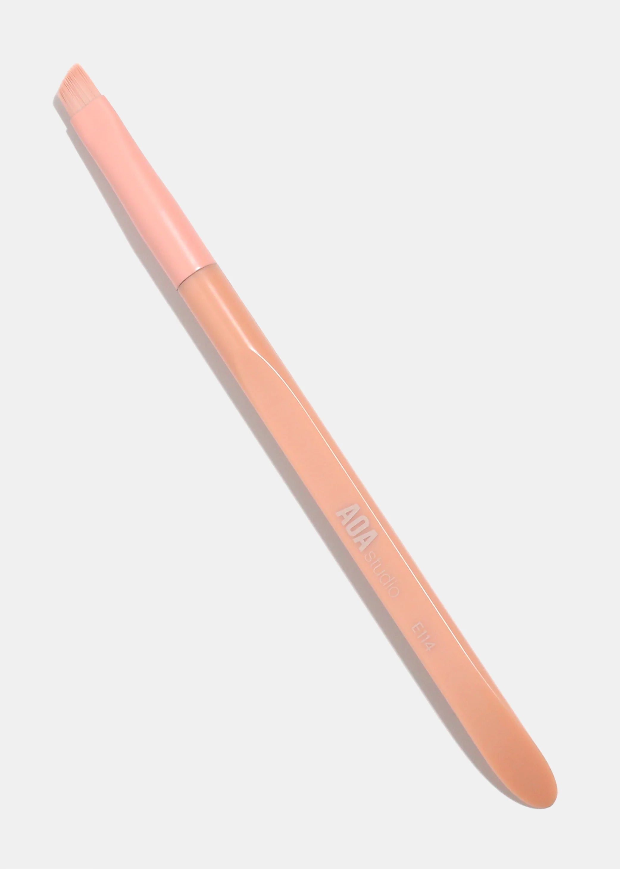 AOA Matte Rose Single Brush - E114 Angled Eyebrow Brush