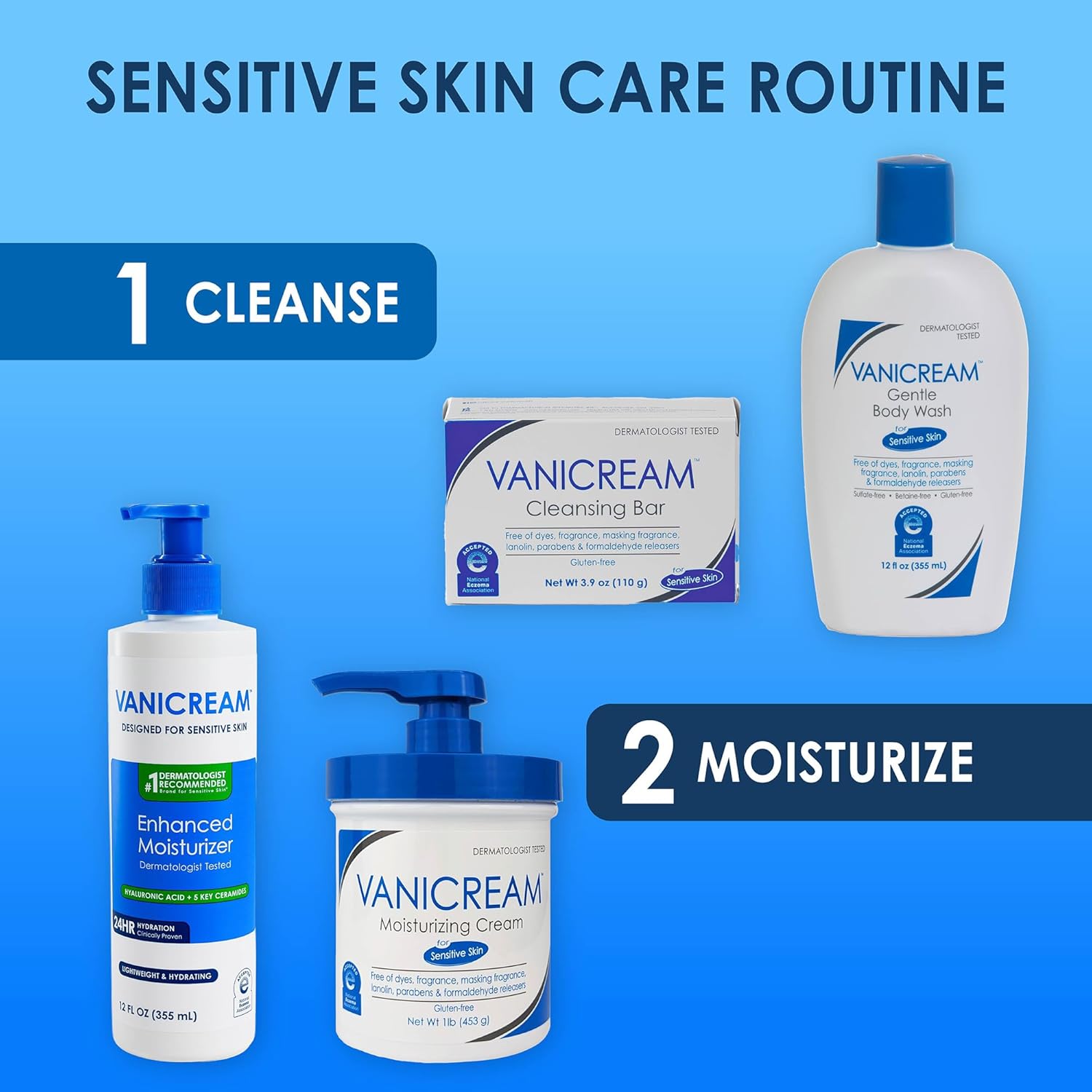 Vanicream Enhanced Moisturizer Hyaluronic Acid + 5 Key Ceramide
