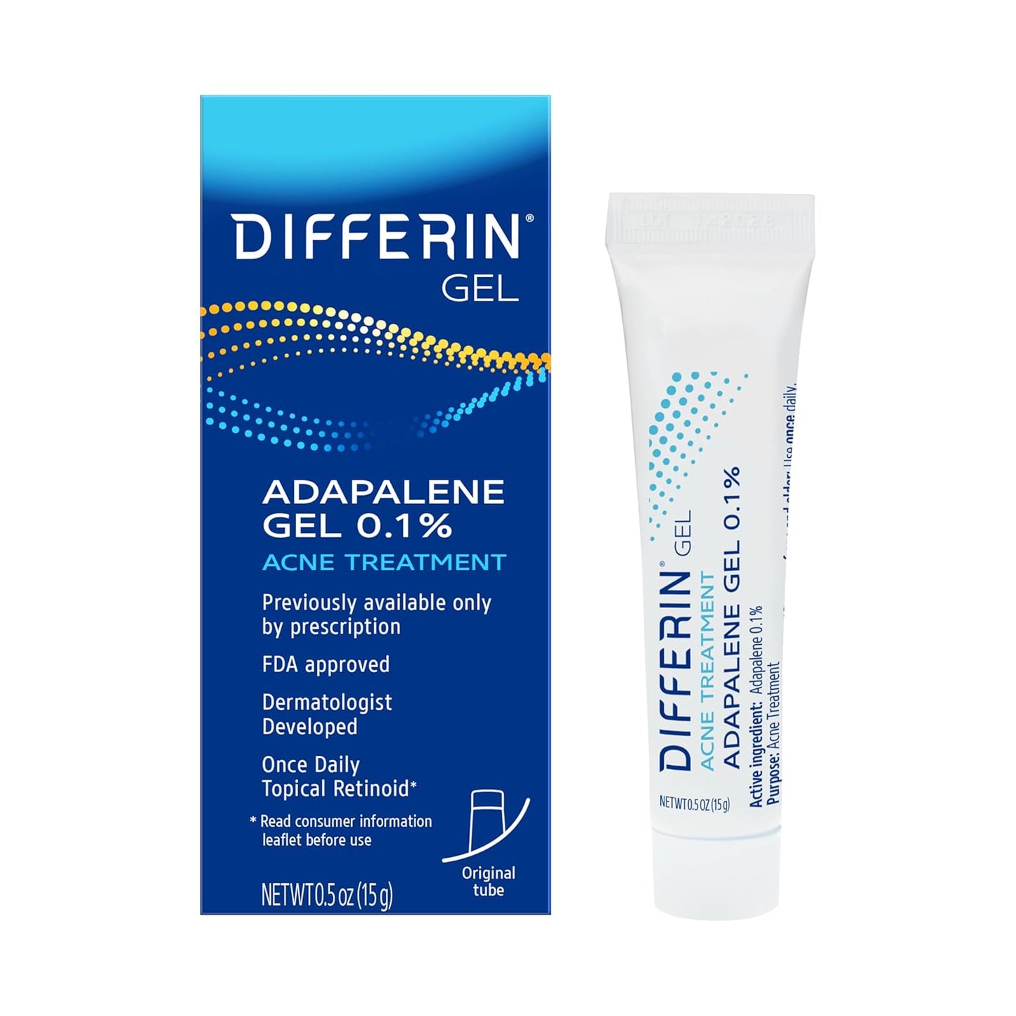 Differin Adapalene Gel 0.1% Acne Treatment