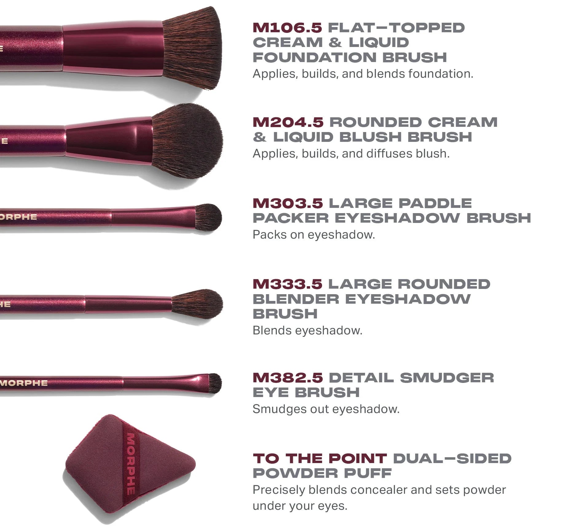 Morphe Rebellious 6 Piece Brush & Tool Set