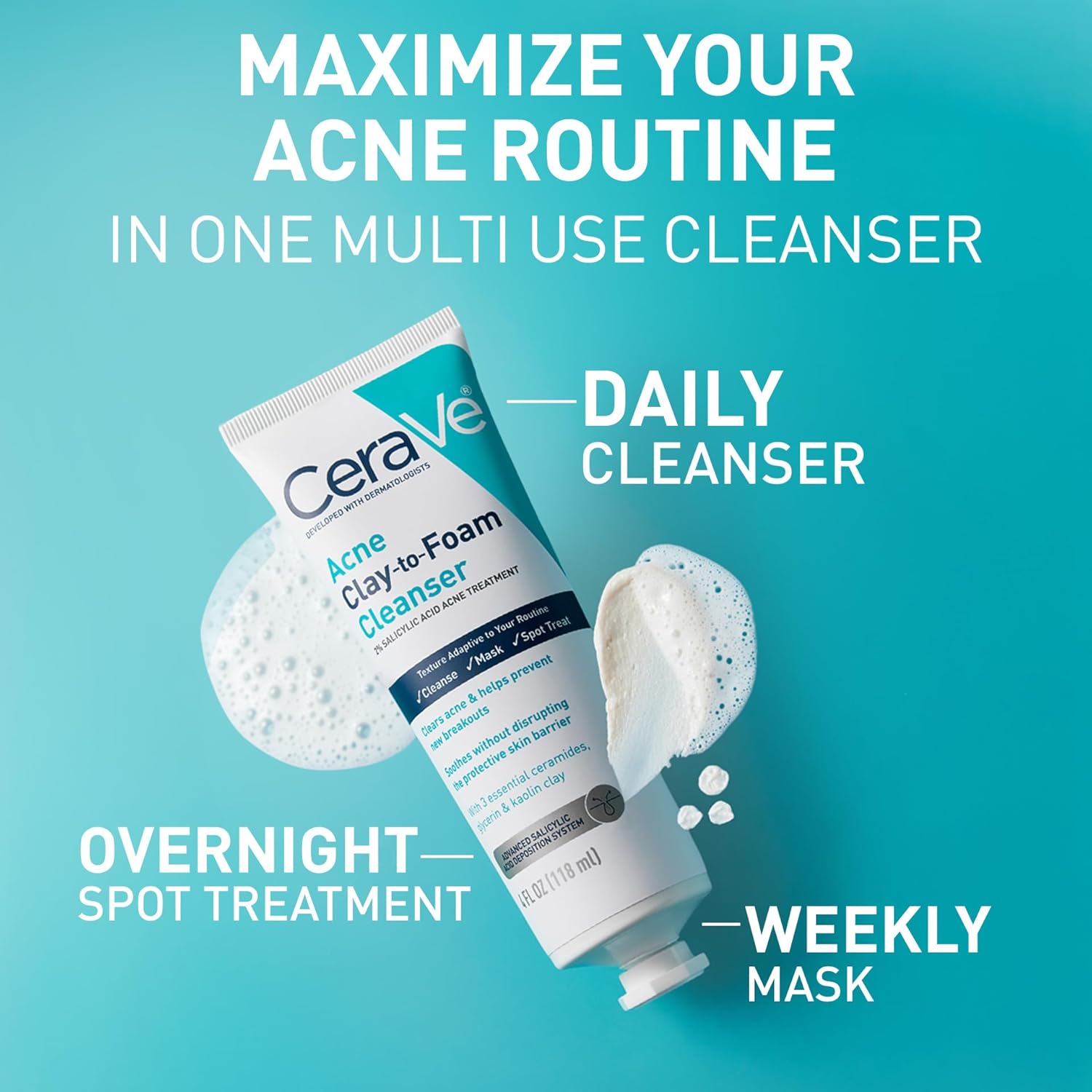 CeraVe Clay To Foam Acne Face Wash