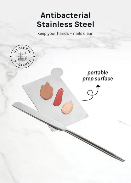 AOA Stainless Steel Mixing Palette and Spatula with Sleeve