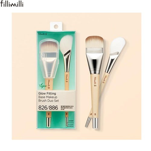 fillimilli - Glow Fitting Base Makeup Brush Duo Set