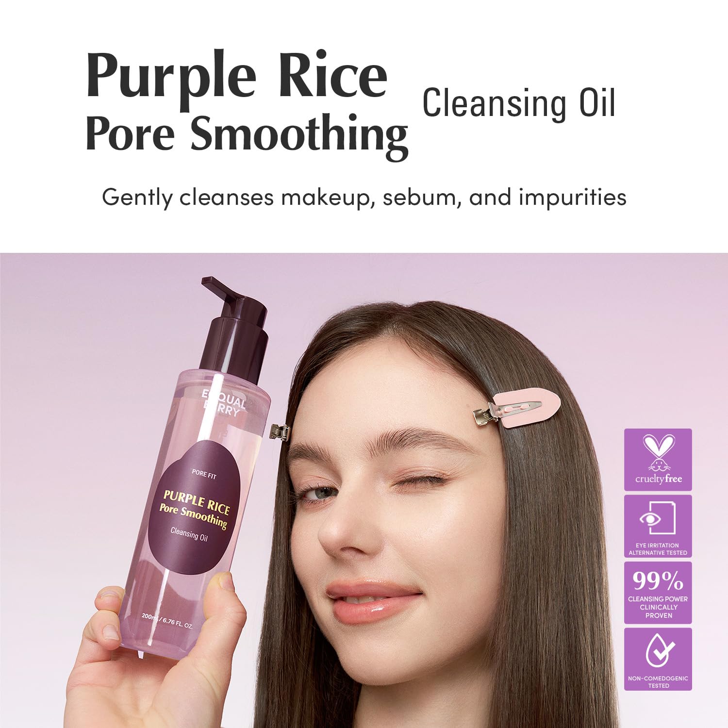Eqqualberry Purple Rice  Pore Smoothing Cleansing Oil