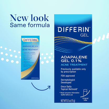 Differin Adapalene Gel 0.1% Acne Treatment