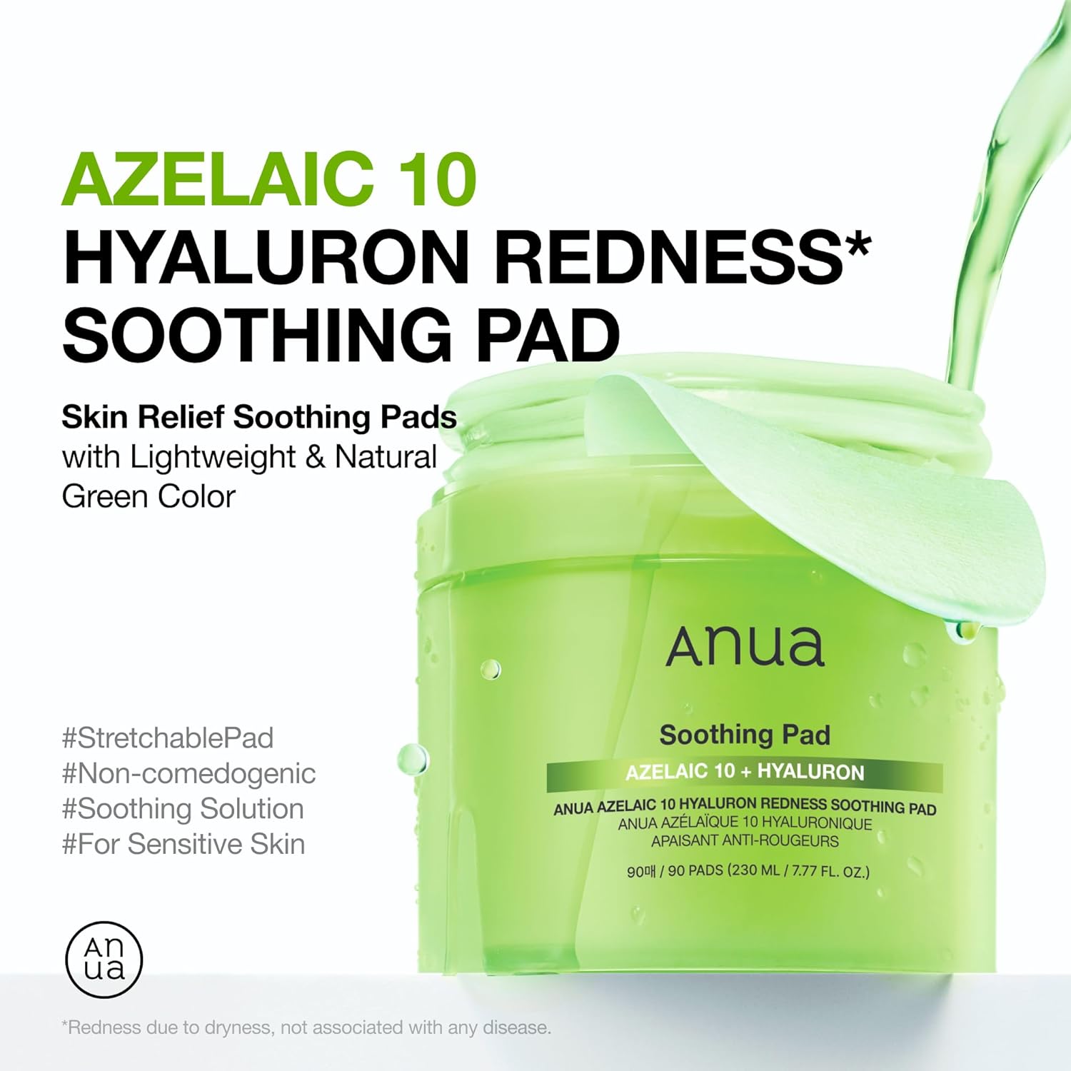Anua Azelaic 10 Hyaluron Redness Soothing 90 Pad