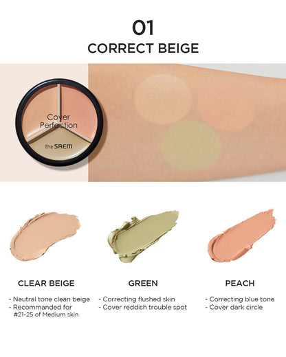 The Saem - Cover Perfection Triple Pot Concealer