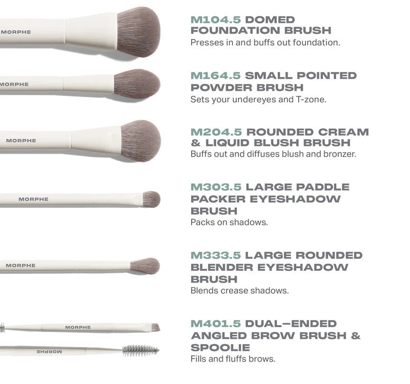 Morphe Along for the Glide 6 Piece Travel Brush Set