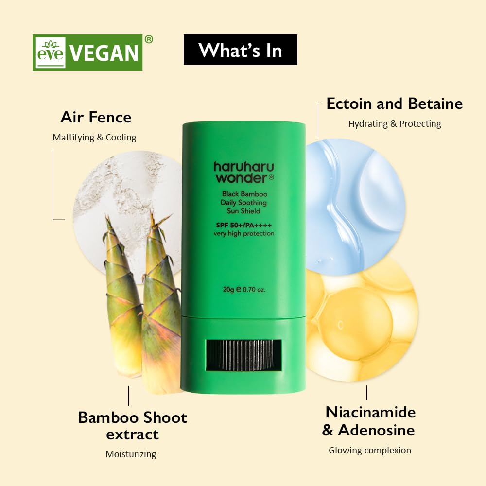 Haruharu Wonder Black Bamboo Daily Soothing Sun Shield Stick