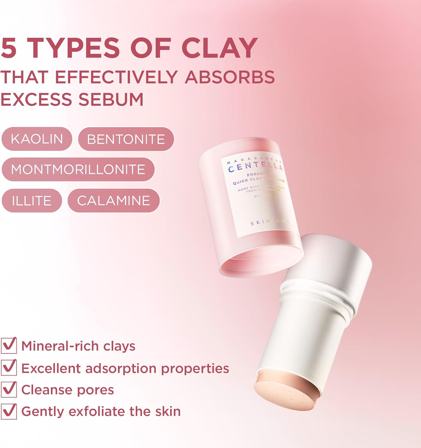 Skin1004 Madagascar Centella Poremizing Quick Clay Stick Mask