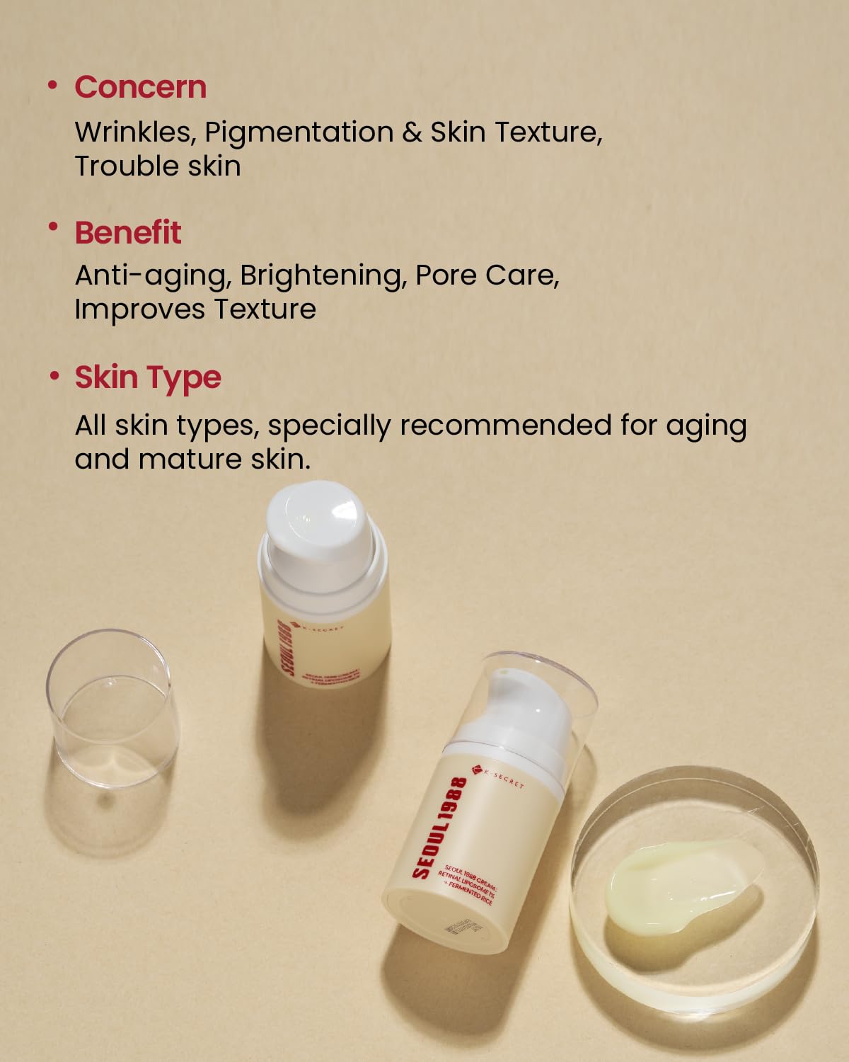 Ksecret SEOUL 1988 Cream Retinal Liposome 1% + Fermented Rice