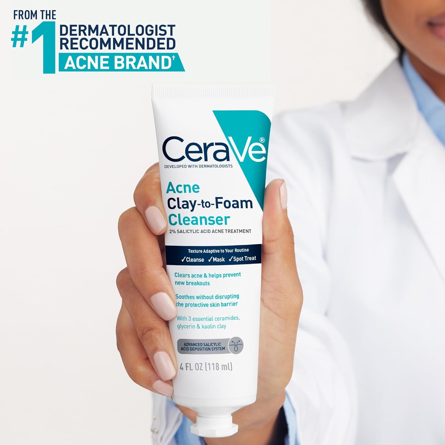 CeraVe Clay To Foam Acne Face Wash
