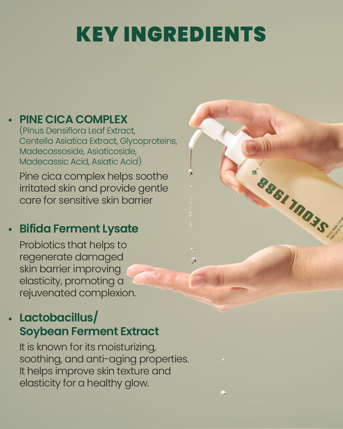 Ksecret SEOUL 1988 Cleansing Oil Pine Cica 1% + Probiotics