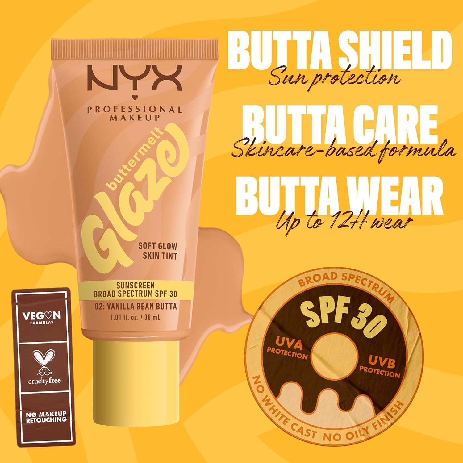 NYX Buttermelt Glaze Soft Glow Skin Tint SPF30