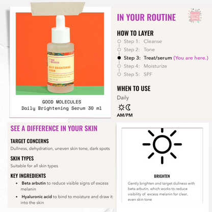 Good Molecules Daily Brightening Serum