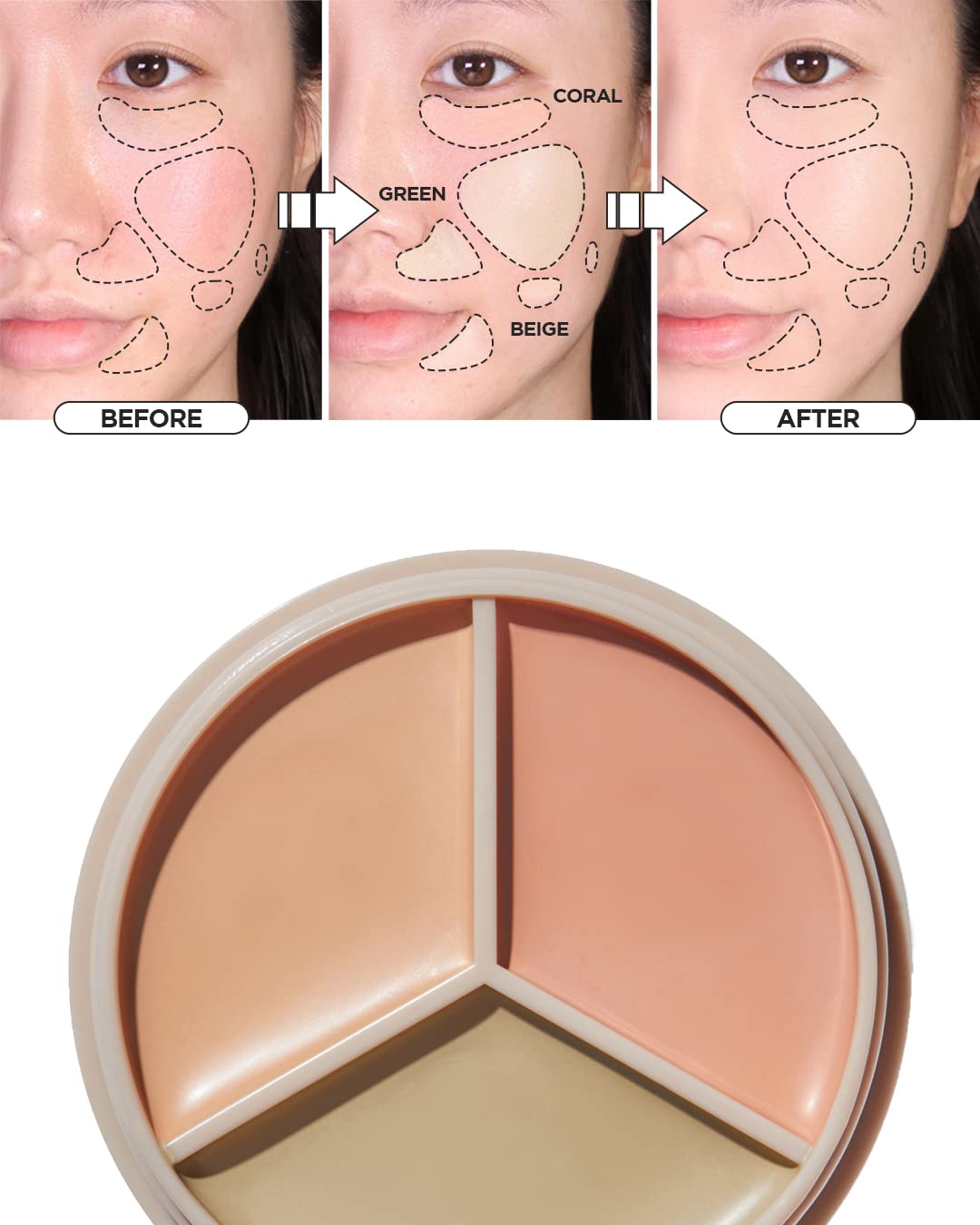 The Saem - Cover Perfection Triple Pot Concealer