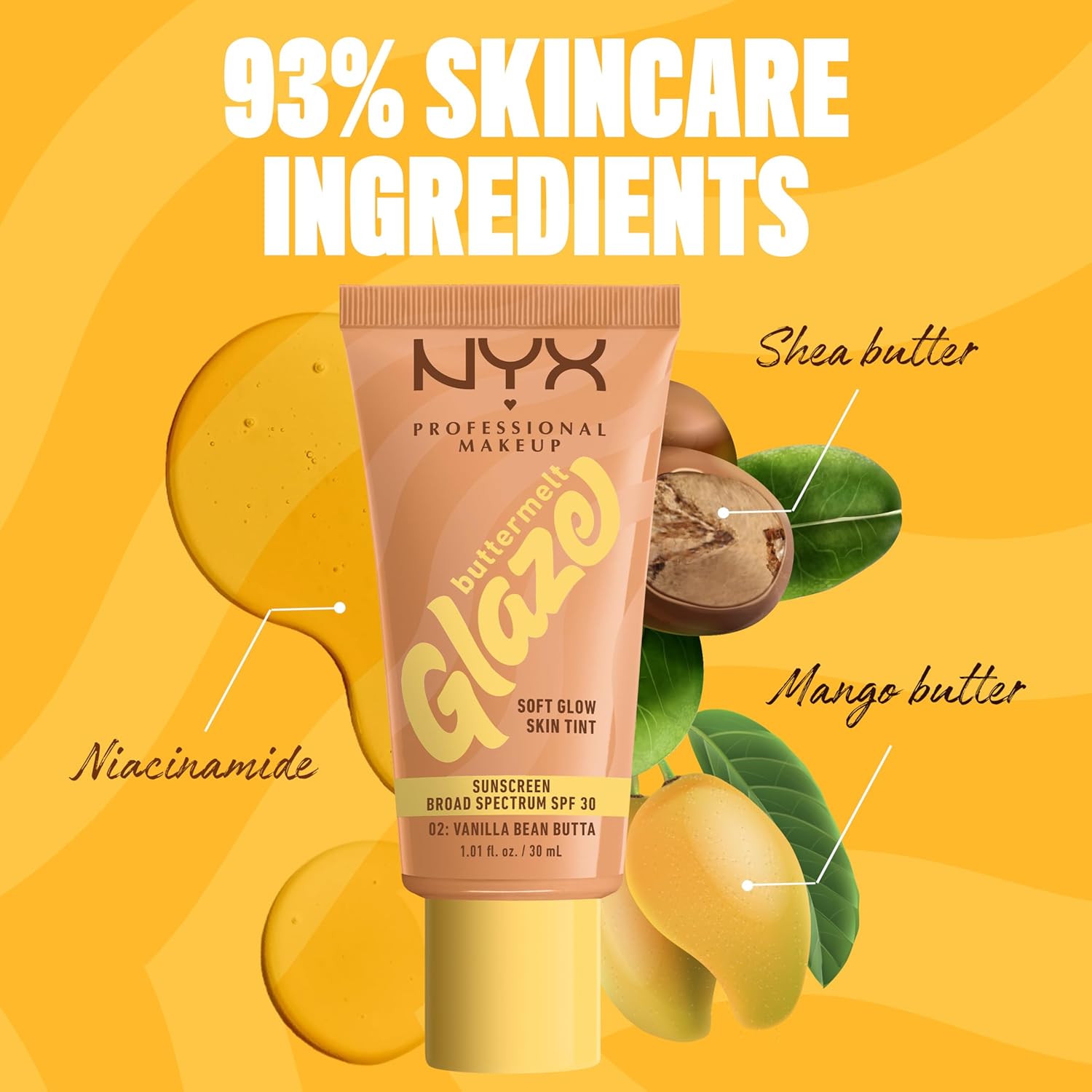 NYX Buttermelt Glaze Soft Glow Skin Tint SPF30