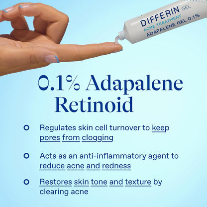 Differin Adapalene Gel 0.1% Acne Treatment