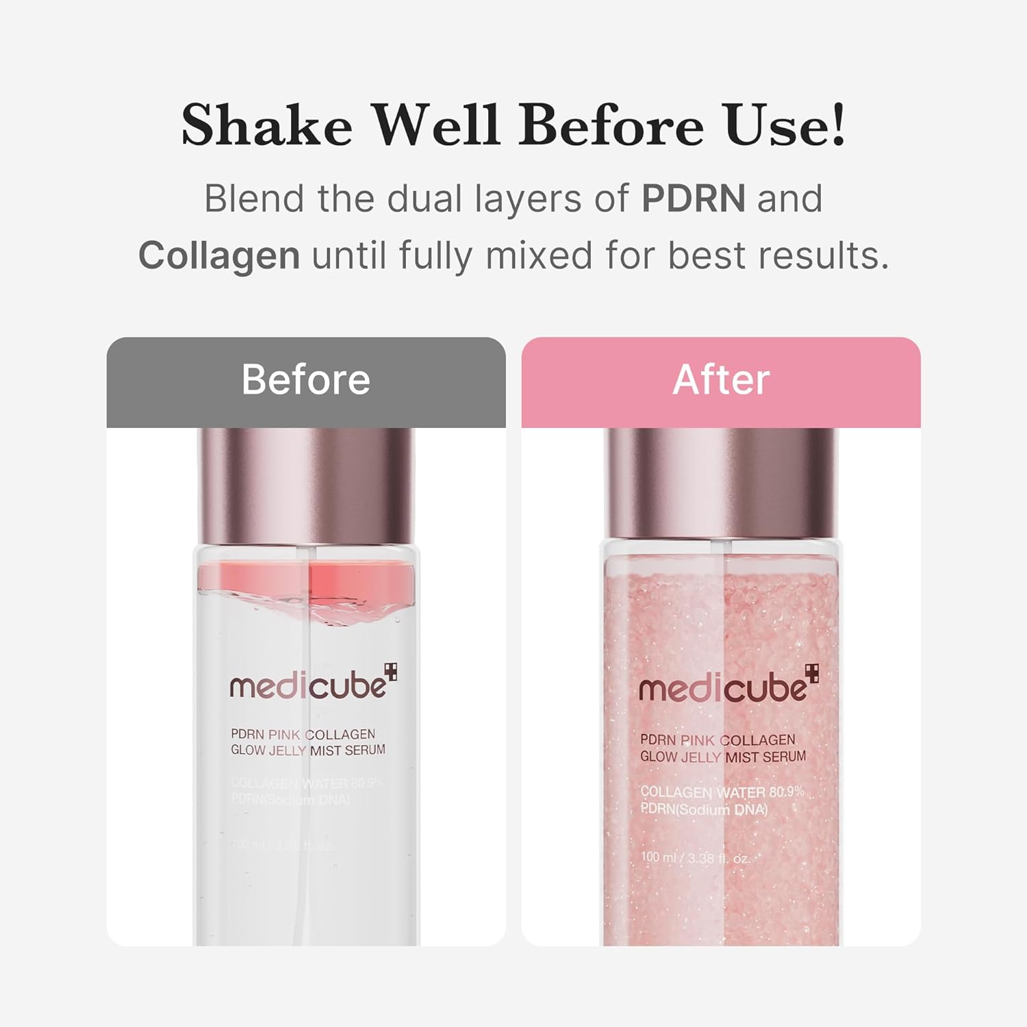 Medicube PDRN Pink Collagen  Glow Jelly Mist Serum 100ml