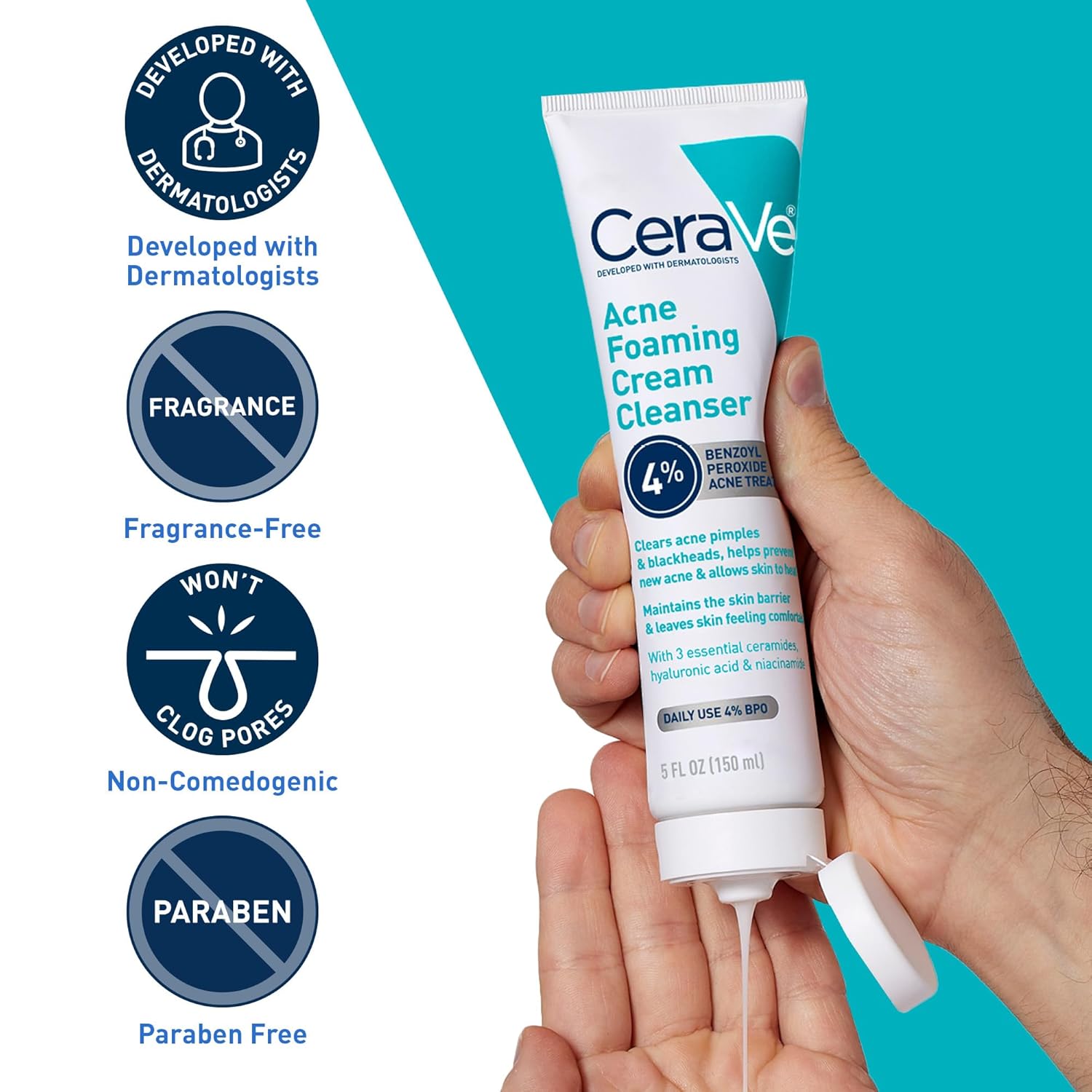 Cerave Acne Foaming Cream Cleanser 4%