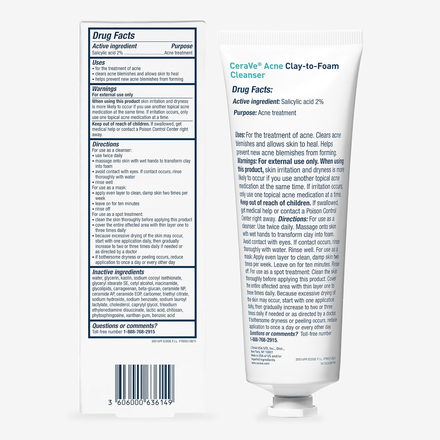 CeraVe Clay To Foam Acne Face Wash