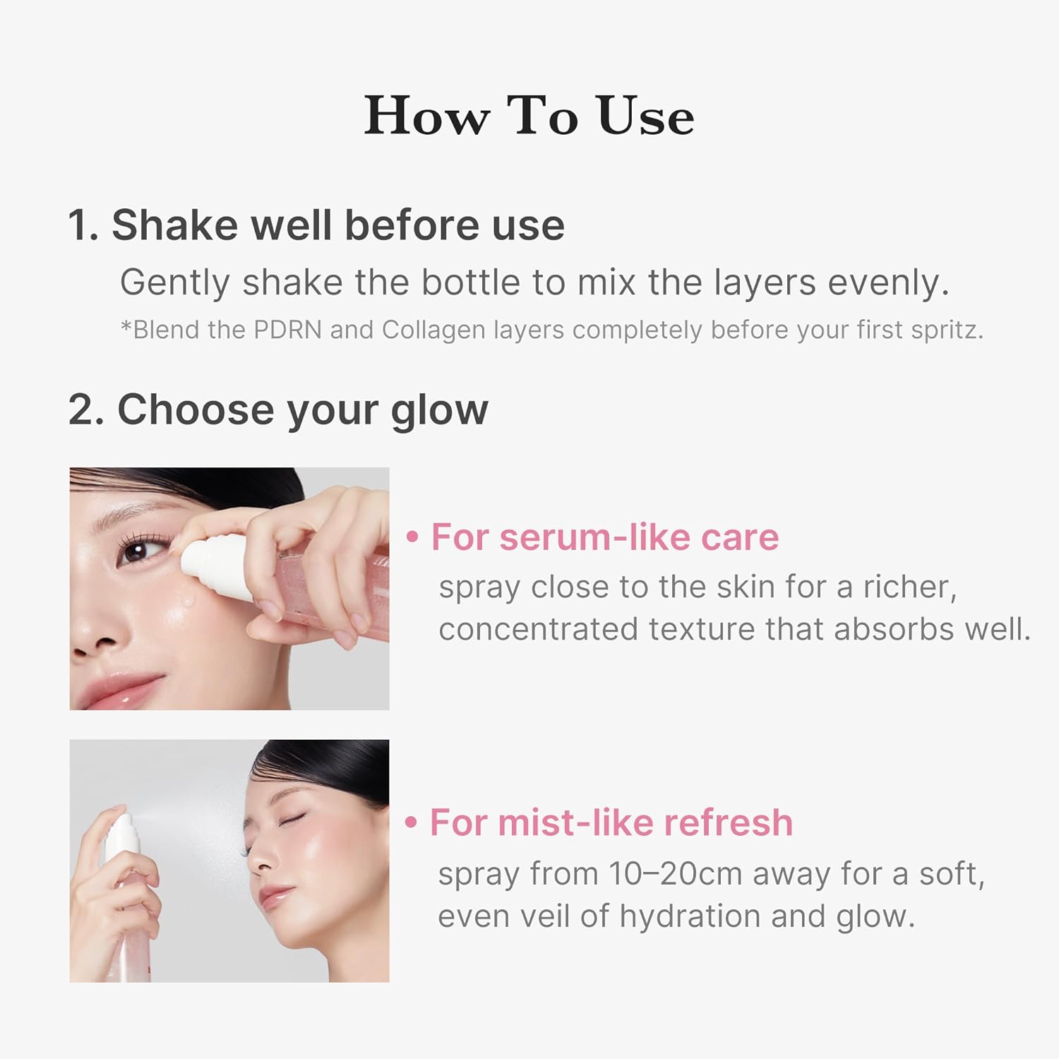 Medicube PDRN Pink Collagen  Glow Jelly Mist Serum 100ml