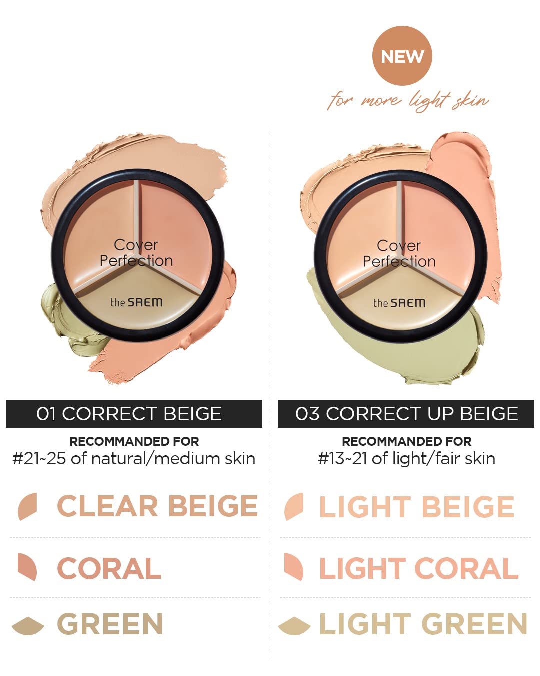 The Saem - Cover Perfection Triple Pot Concealer