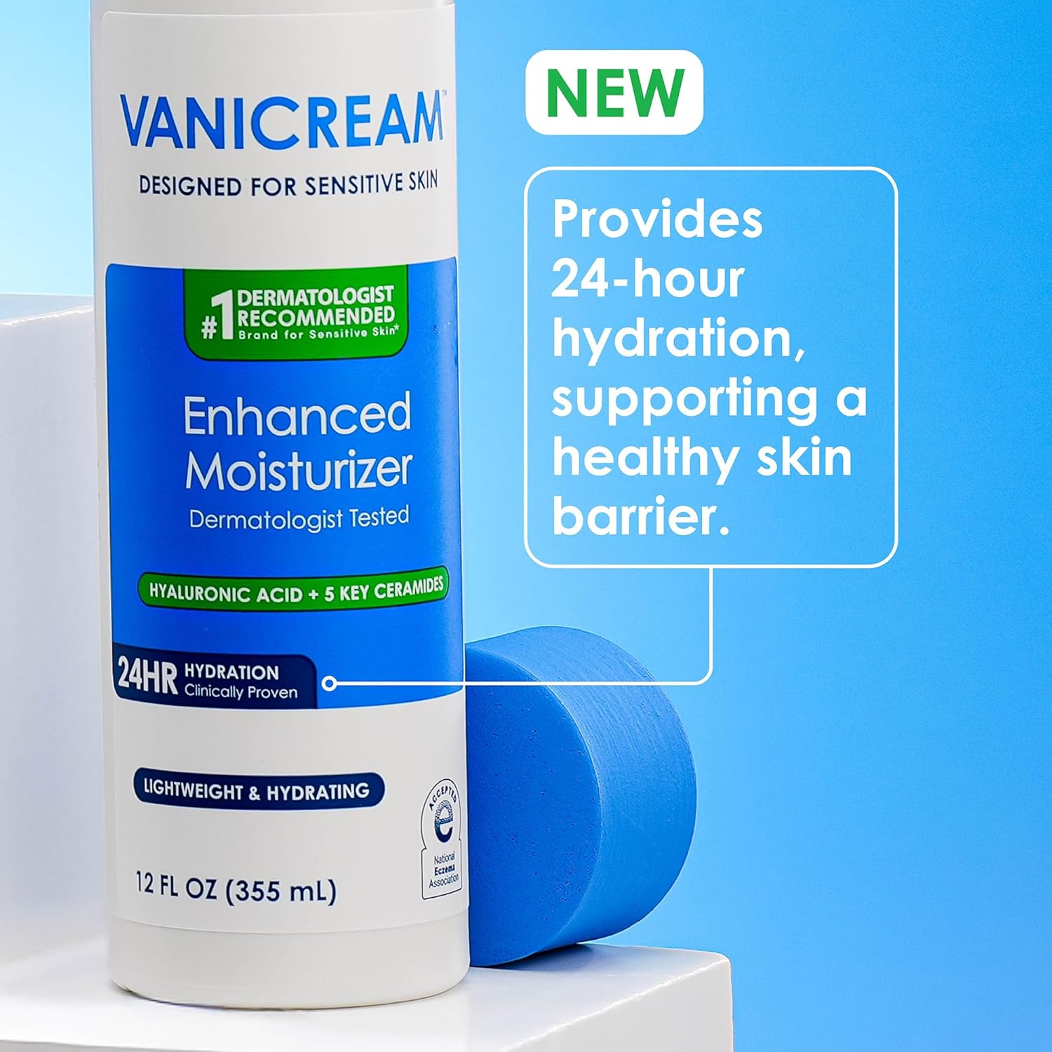 Vanicream Enhanced Moisturizer Hyaluronic Acid + 5 Key Ceramide