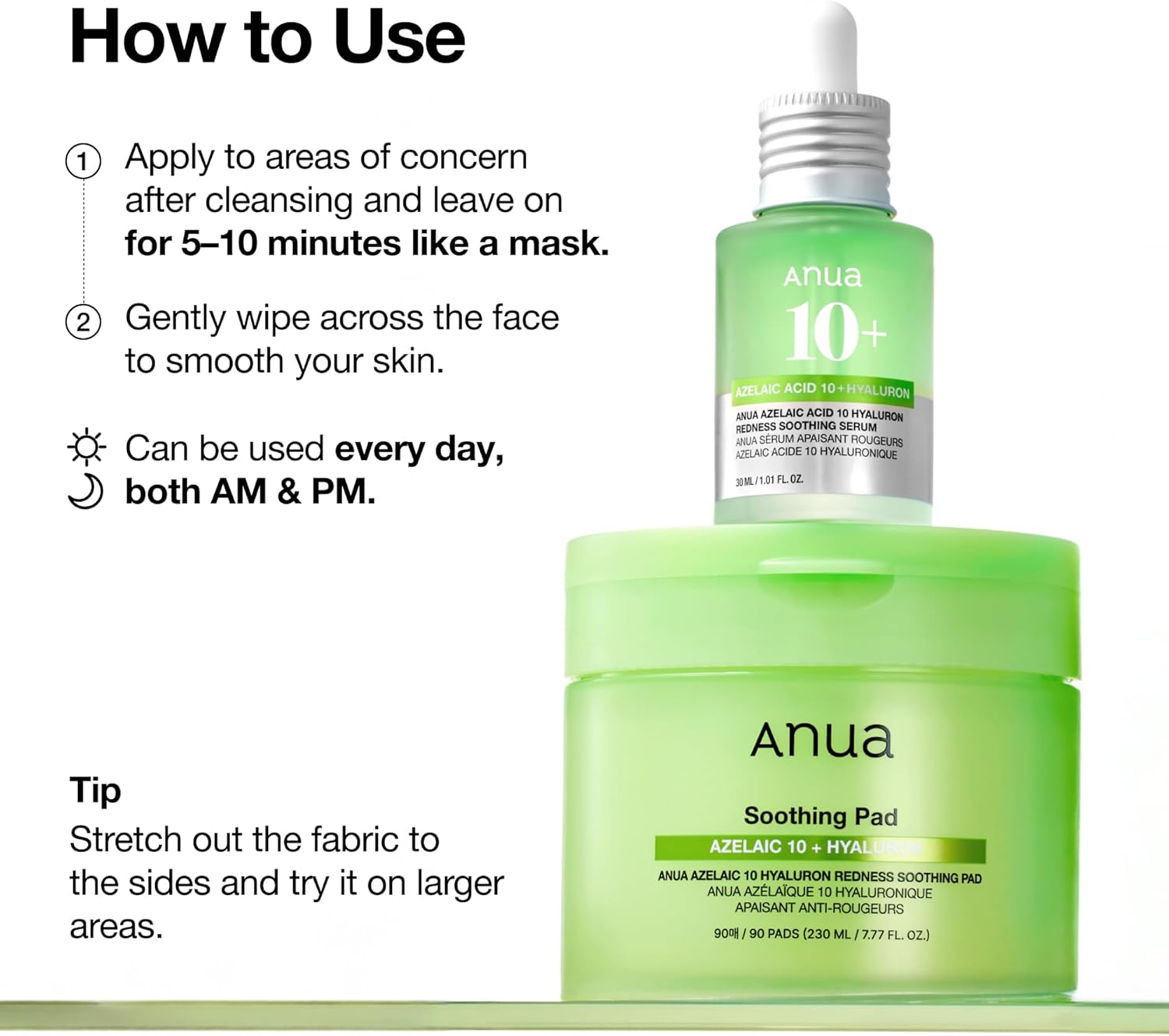 Anua Azelaic 10 Hyaluron Redness Soothing 90 Pad