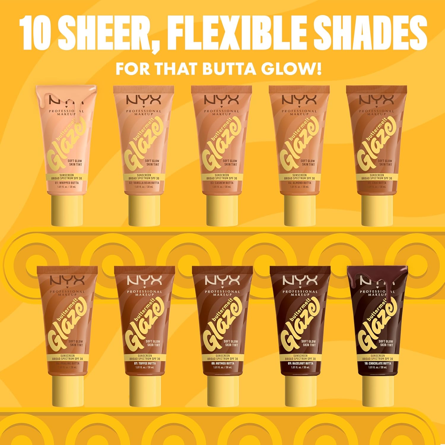 NYX Buttermelt Glaze Soft Glow Skin Tint SPF30