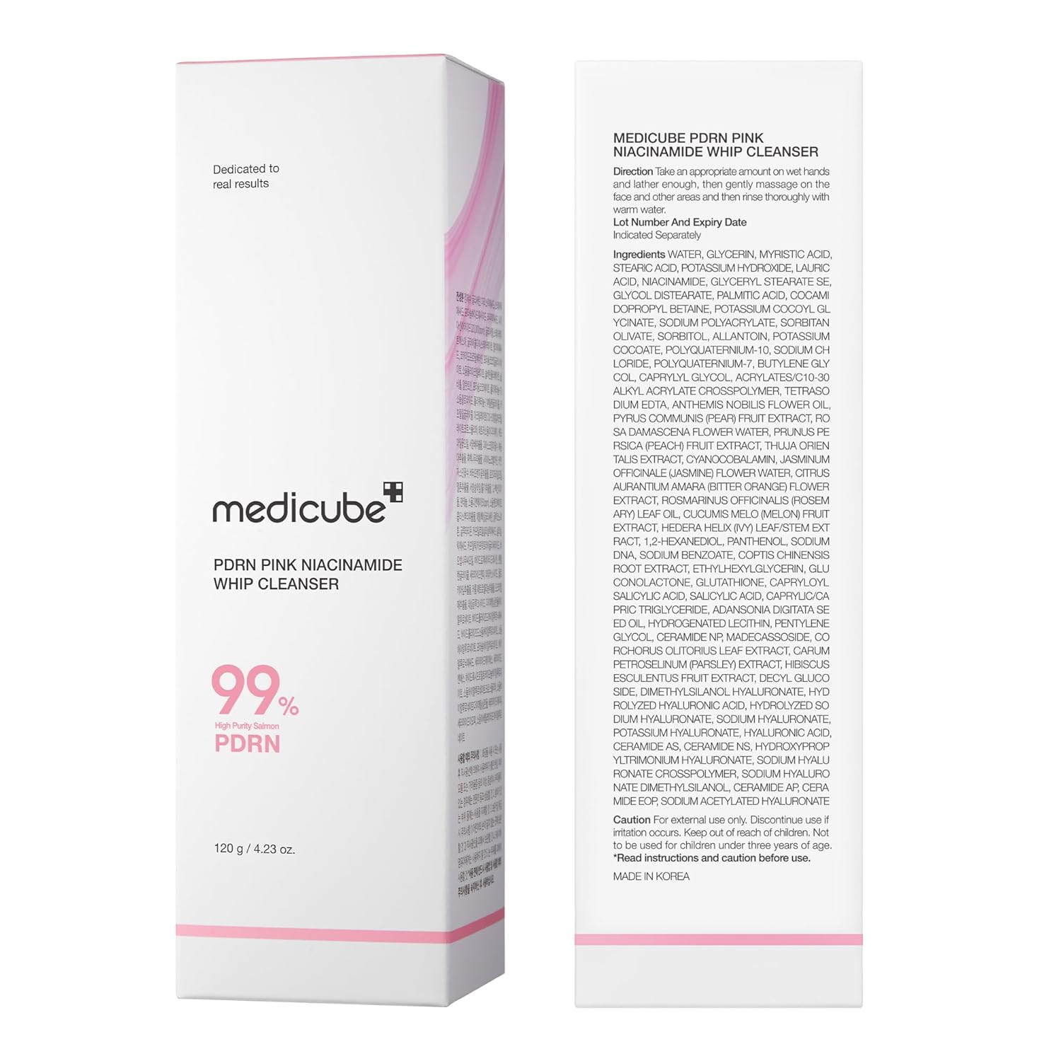 Medicube PDRN Pink Niacinamide Whip Cleanser 120G