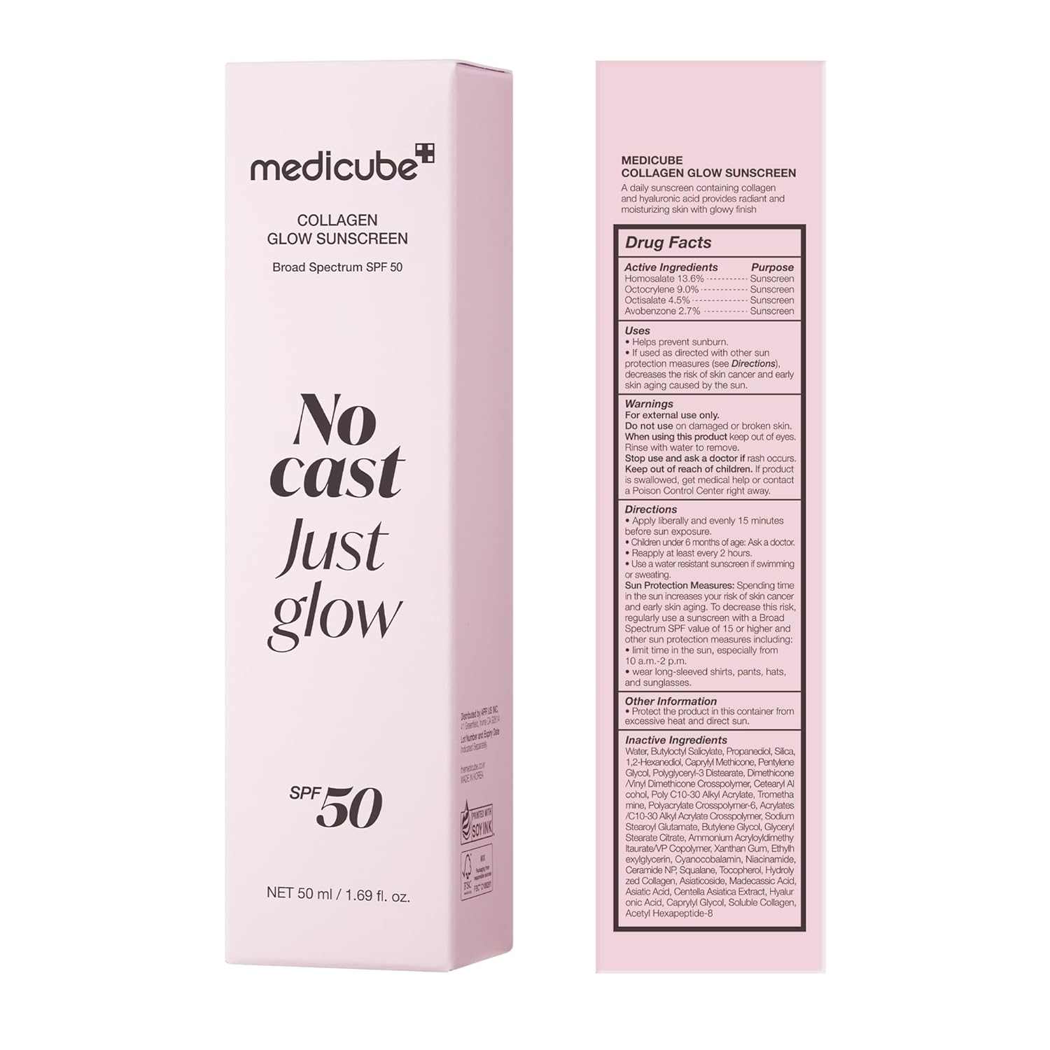 Medicube Glow Collagen Sunscreen SPF 50 50ml