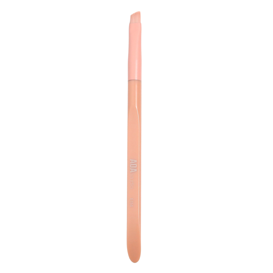 AOA Matte Rose Single Brush - E114 Angled Eyebrow Brush