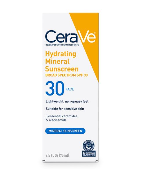 CeraVe 100% Mineral Face Sunscreen SPF 50