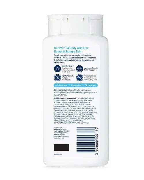 CeraVe Body Wash SA For Rough and Bumpy Skin 10 oz/ 296 ml