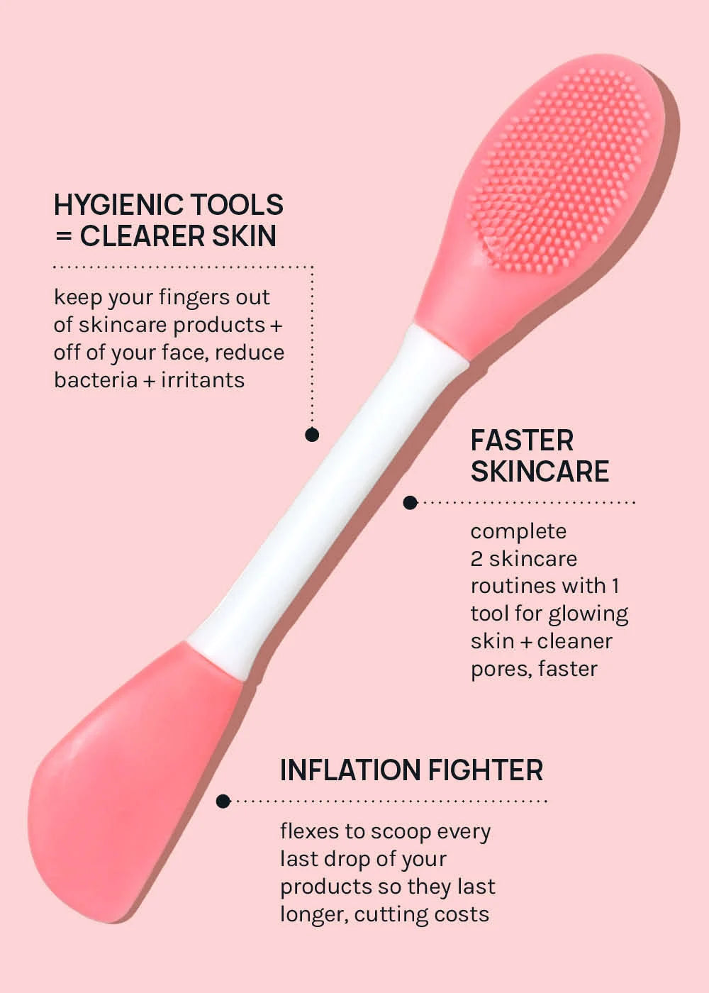 AOA Dual- Ended Silicone Mask Tool + Exfoliator