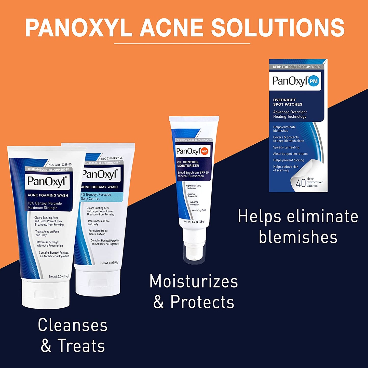 PanOxyl PM Overnight Spot Patches - 40 Patches