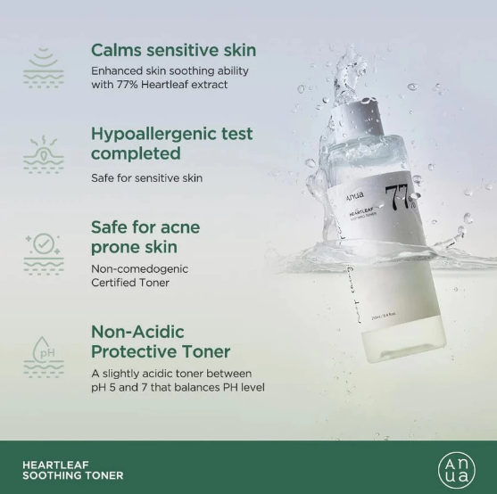Anua Heartleaf 77% Soothing Toner 250ml