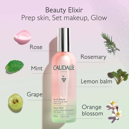 Caudalie Beauty Elixir Prep, Set, Glow Face Mist Spray